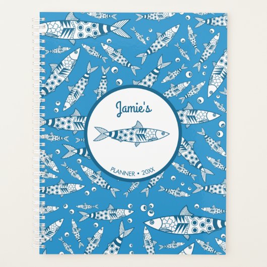 ポルトガル語リスボンサーディンパターンアズレジョスブルー プランナー手帳 (正面)