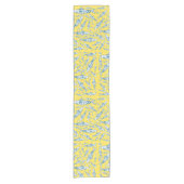 ポルトガル語リスボンサーディンパターンアズレジョス黄色 ショートテーブルランナー (正面)