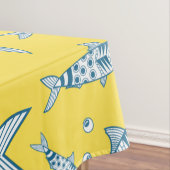 ポルトガル語リスボンサーディンパターンアズレジョス黄色 テーブルクロス (インサイチュ)