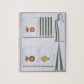 ポルトガル語旗のフランスのな本から、c.18印を付けます ジグソーパズル (縦)