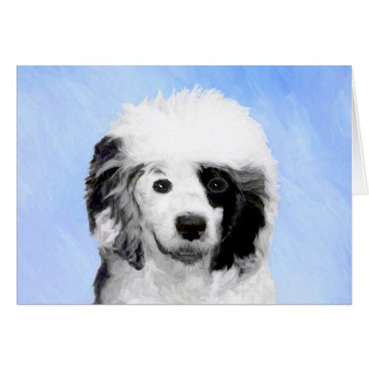 ポルトガル語絵画ウォータードッグ – Dog Art (正面横)