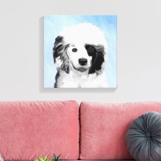 ポルトガル語絵画ウォータードッグ – Dog Art キャンバスプリント (インサイチュ (リビング))