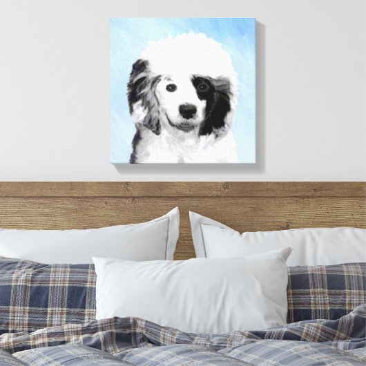 ポルトガル語絵画ウォータードッグ – Dog Art キャンバスプリント (インサイチュ (寝室))