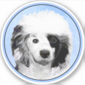 ポルトガル語絵画ウォータードッグ – Dog Art シール (正面)