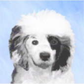 ポルトガル語絵画ウォータードッグ – Dog Art シール (正面)