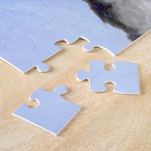 ポルトガル語絵画ウォータードッグ – Dog Art ジグソーパズル (側面)