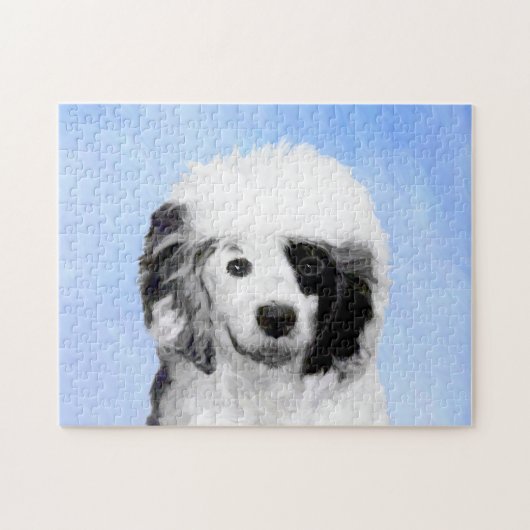 ポルトガル語絵画ウォータードッグ – Dog Art ジグソーパズル (横)