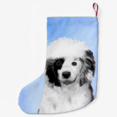ポルトガル語絵画ウォータードッグ – Dog Art スモールクリスマスストッキング (裏面)