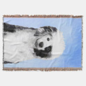 ポルトガル語絵画ウォータードッグ – Dog Art スローブランケット (正面)