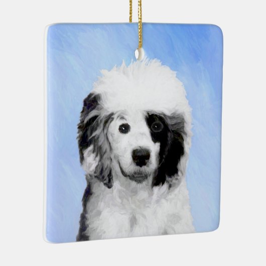 ポルトガル語絵画ウォータードッグ – Dog Art セラミックオーナメント (右)