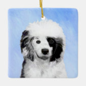 ポルトガル語絵画ウォータードッグ – Dog Art セラミックオーナメント (正面)