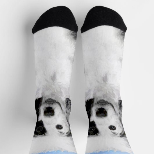 ポルトガル語絵画ウォータードッグ – Dog Art ソックス (上部)