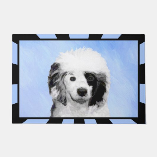 ポルトガル語絵画ウォータードッグ – Dog Art ドアマット (正面)
