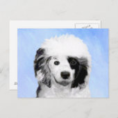 ポルトガル語絵画ウォータードッグ – Dog Art ポストカード (正面/裏面)