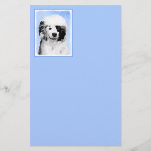 ポルトガル語絵画ウォータードッグ – Dog Art 便箋 (正面)