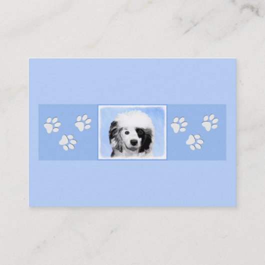 ポルトガル語絵画ウォータードッグ – Dog Art 名刺 (裏面)