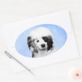 ポルトガル語絵画ウォータードッグ – Dog Art 楕円形シール (封筒)