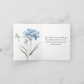 ポルトガル語誕生日カードワイルドフラワー カード (内部)