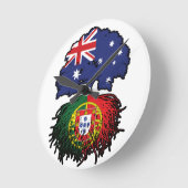 ポルトガル語（オーストラリア） ラウンド壁時計 (傾斜)