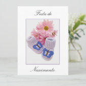 ポルトガル語：ベビーシャワー/コンビテチャデベ 招待状 (スタンド正面)