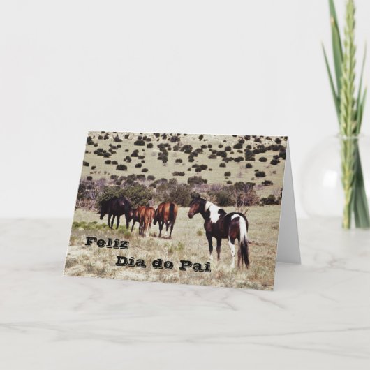 ポルトガル語: "幸せな父の日" カード (正面)