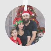 ポルトガル語（心）のクリスマスパーティーとギフト オーナメント (裏面)