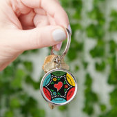 ポルトガル語(心)のクリスマスパーティーとギフト キーホルダー (手)