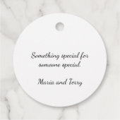 ポルトガル語(心)のクリスマスパーティーとギフト フェイバータグ (裏面)