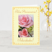 ポルトガル語: 誕生日の花 カード (黄色い花)