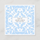 ポルトガル語(青スペインの地中海の) スクエア名刺 (正面)