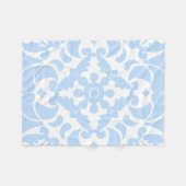 ポルトガル語(青スペインの地中海の) フリースブランケット (正面(横))