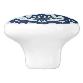 ポルトガル語（青）アズレホスフローラタイル模様 セラミックノブ (側面)