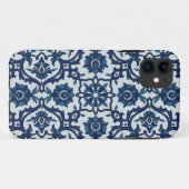 ポルトガル語（青）アズレホスフローラタイル模様 Case-Mate iPhoneケース (裏面(横))