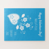 ポルトガル語（青）ロマンチックハート ジグソーパズル (横)