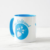 ポルトガル語（青）ロマンチックハート マグカップ (正面左)