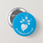 ポルトガル語（青）ロマンチックハート 缶バッジ (正面&裏面)