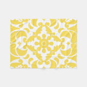 ポルトガル語(黄色スペインの地中海の) フリースブランケット (正面(横))