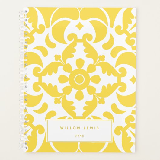 ポルトガル語(黄色スペインの地中海の) プランナー手帳 (正面)