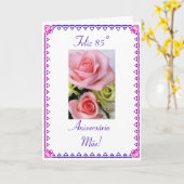 ポルトガル語: Anosの85のパラオキシ安息香酸エステル! お母さんの85th誕生日 カード (黄色い花)