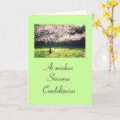 ポルトガル語: Condolencias/Pesames/Sympathy カード (黄色い花)
