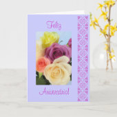 ポルトガル語: Feliz Aniversario! rosas -誕生日Az カード (黄色い花)