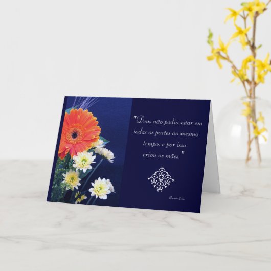 ポルトガル語: mãesとしてDeusのcriou… 神はお母さんを作成しました カード (黄色い花)