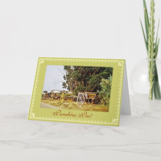 ポルトガル語: Parabéns Pai/パパの誕生日 カード (正面)