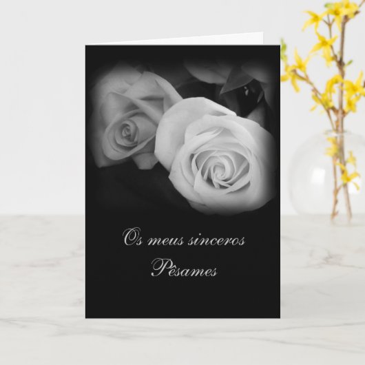 ポルトガル語: Pesames/Condolencias カード (黄色い花)