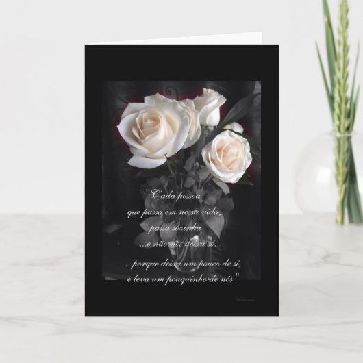 ポルトガル語： Poema de Condoencias カード (正面)