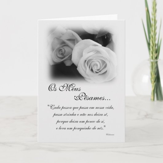 ポルトガル語: Poema de Condolencias カード (正面)