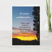 ポルトガル語: sentimentosか共鳴Pêsames カード (正面)
