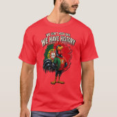 ポルトガル雄鶏サッカーファン面白いTシャツ Tシャツ (正面)