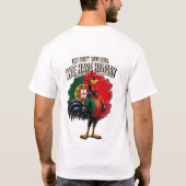 ポルトガル雄鶏サッカーファン面白いTシャツ Tシャツ (裏面)
