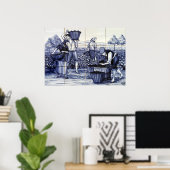 ポルトガル青瓦ポスターグレープハーベスト:アズレジョ ポスター (ホームオフィス)